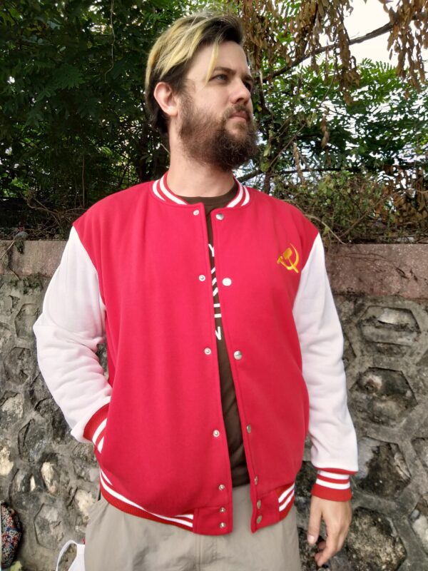 Embroidered Working Class Varsity Jacket - Image 3